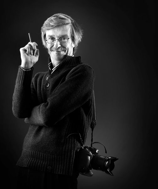 Owen South, Limerick photographer photographed in the studio by Cormac Byrne.  